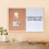 Magnetic Whiteboard and Cork Board Combo Brown Wood 2