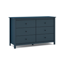 Cómoda de 6 cajones robusta y diseño contemporáneo en navy blue 130x80 cm Sail
