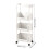 Plastic Rolling Utility Cart 4-Tier with Casters and Hooks 3