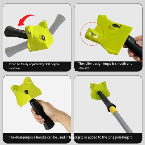 Plastic Drywall Corner Finisher Cleaning Stucco Trimming Tool with Portable Retractable Roller Extension Pole 1