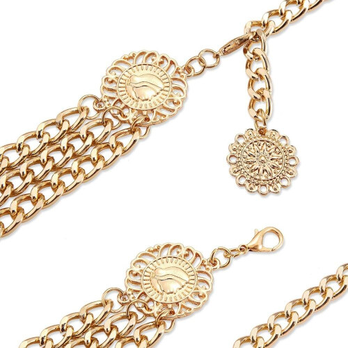 Tassel Belly Chain Set Alloy Multi-Layer 3 Pieces 2