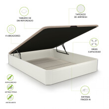 Canapé básico 150x190 cm en blanco Luxury 3D