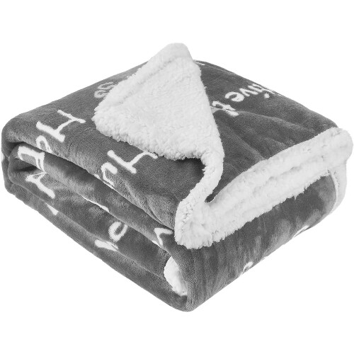 Healing Positive Blanket Grey 50 x 60 Inch 1