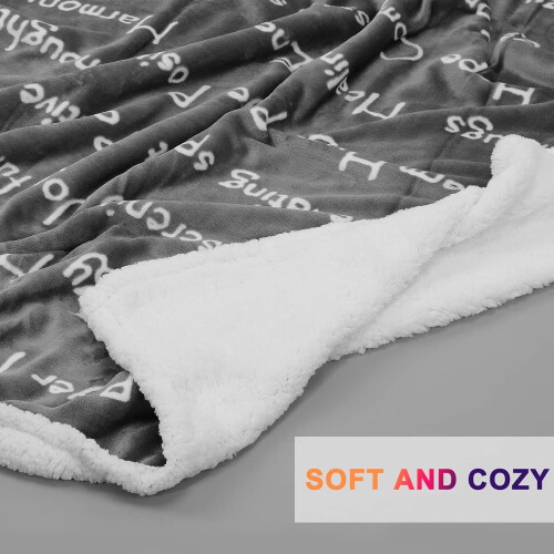 Healing Positive Blanket Grey 50 x 60 Inch 2
