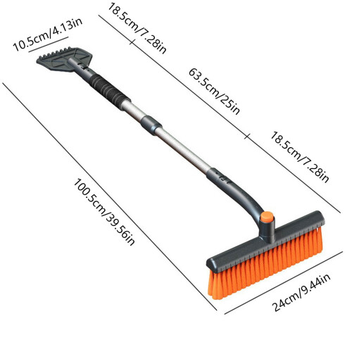 Extendable Snow Brush and Ice Scraper 39in 2