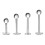 Clear Round Nose Ring Stud 5 Pcs 5
