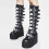 Women's Gothic Punk Motorcycle Boots Black Leather 2