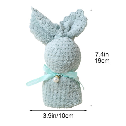 Serviette de bain lapin 30 x 75 cm, absorbante et douce 2