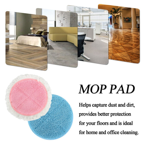 Electric Spin Mop Pads Round 7.28 Inch 6 Pack 1