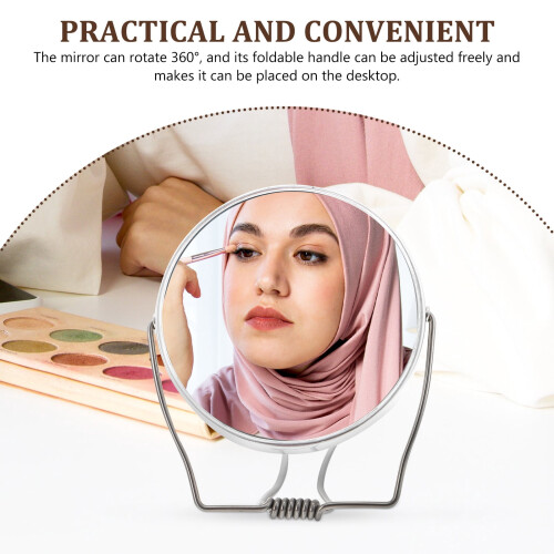 Travel Vanity Mirror Double-Sided Foldable Handheld 2