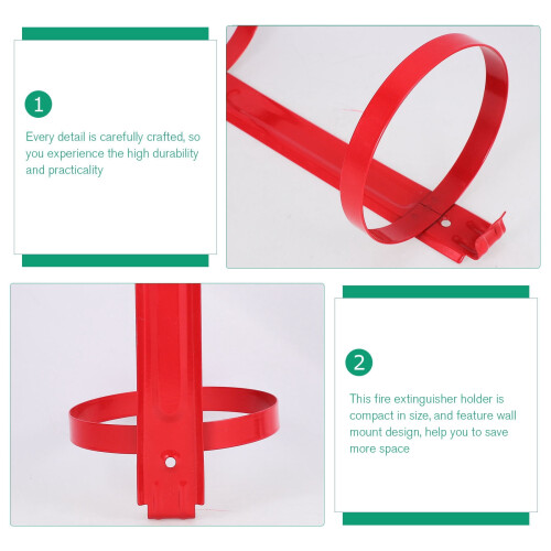 Supvox Fire Extinguisher Stand Carbon Steel Red 2 Pack 1