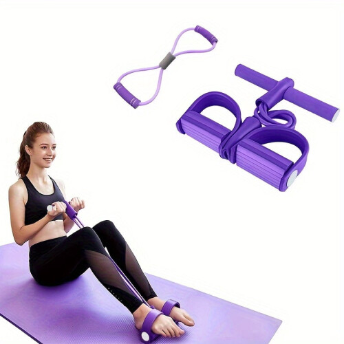 Yoga Pedal Puller and Resistance Band Set with Handles 1