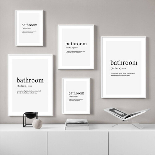 Boho Bathroom Wall Art Print Humorous Message 1 Piece 2