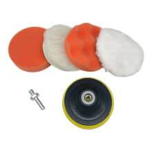6pcs/Set Car Polishing Sponge Pads Kit M10 Foam Pad Buffer Kit Polishing Machine Wax Pads 4 Inch for Removing Scratches