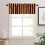 Striped Kitchen Valance Curtains Retro Black Orange 54x18 4