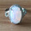 Opal Ring for Women Oval Shiny Artificial Opal Jewelry 5