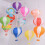Heißluftballon-Papierlaternen, hellblau gestreift, 6er-Set 2