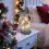 White Acrylic LED Christmas Tree 7.8 inch Mercury-Gold 6