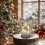 White Acrylic LED Christmas Tree 7.8 inch Mercury-Gold 2