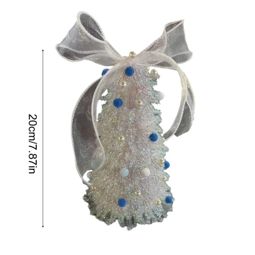 White Acrylic LED Christmas Tree 7.8 inch Mercury-Gold 2
