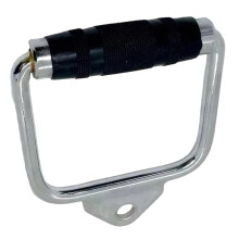 Pulldown Cable Machine Steel Handle with Rubber Triceps Fitness D-Bar Handle Grip Non Slip for Weight Lifting Bars