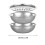 Stainless Steel Basin and Colander Set 5-in-1 2