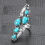 Western Water Drop Turquoise Ring for Women Size 7 2