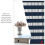 Nautical Stripe Kitchen Curtains Navy White 72x63 Inch 4