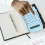 Calculatrice portable à clapet Macaron Blue 8 chiffres 5