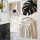 Κουρτίνα ντους Boho 72x72 ίντσες Μαύρο Καφέ Μπεζ Φύλλο Φοίνικα 4