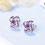 925 Sterling Silver Stud Earrings with Cubic Zirconia 3