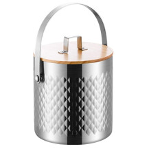 Stainless Steel Ice Bucket with Lid & Tongs, Insulated Container for Chilling Wine, Cocktails, and Beer Stainless Steel