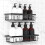 Stick- Shower Organizer, Shower Rack with 16 Hooks, Black 2-Pack 2