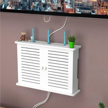 Armoire Murale de Rangement pour Routeur, Modem, Multiprise et Câbles WiFi - Capacité de Rangement