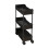 Plastic Storage Rack Black 5-Tier Adjustable Rolling Cart 2