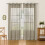 Teal sheer curtains silver foil pattern light filtering 2 5