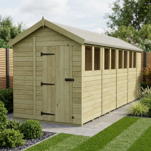 6 x 18 Apex Shed Tanalised (Single Door, With Windows)