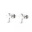 Silver Cross Stud Earrings Surgical Steel 1 Pair 2