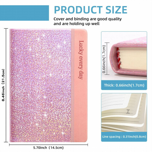 Glitter Notebook A5 Hardcover Ruled 240 Pages 1