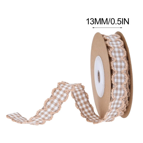 Κορδέλα πολυεστέρα καρό καρό χακί 25mm x 10m 2