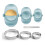 Dumpling Maker,Empanadas Press Mold Maker Set with Dough Cutter, Dumpling Mold Set and Cutter for Pierogi,() 6