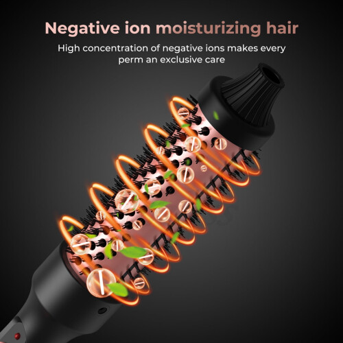 Heated Curling Brush 1.25 Inch Ionic Ceramic Tourmaline 10 2