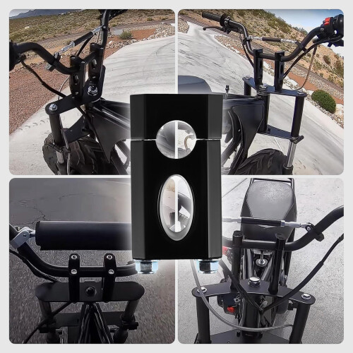 Hemoton Handlebar Mount Risers Metal 1 Pair 2