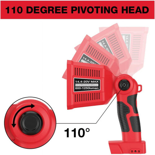 LED Flashlight for Milwaukee M18 18V Battery 1250LM 110 2