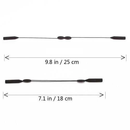 Eyeglasses Cord Black Adjustable Strap 1 Set 1