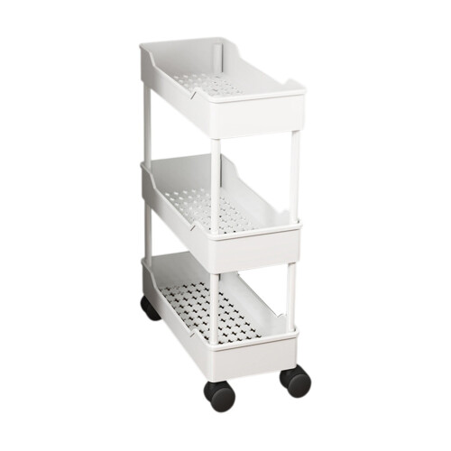 Slim 3-Tier Rolling Storage Cart for Kitchen Bathroom 1