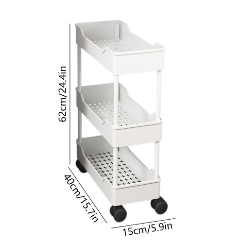Multi-Layer Mobile Storage Rack with Wheels, Easy Assembly 1