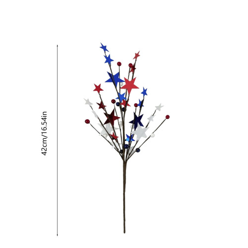Artificial Berry Stems Red White Blue 177in 1 Piece 2