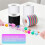Stretchy Bracelet String Kit with Scissors & Beading Needle, 4 Rolls Elastic String for DIY Crafts, 1mm Stretchy Cord 3