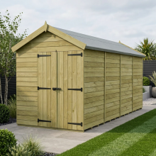 7 x 16 Apex Shed Tanalised (Double Door, No Windows)
